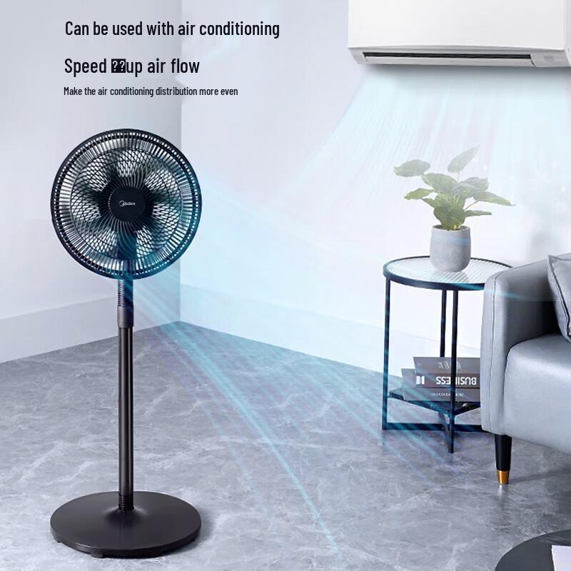 Midea Электрический вентилятор с 7 лопастями двойного назначения, штепсель CN (адаптер в комплекте)