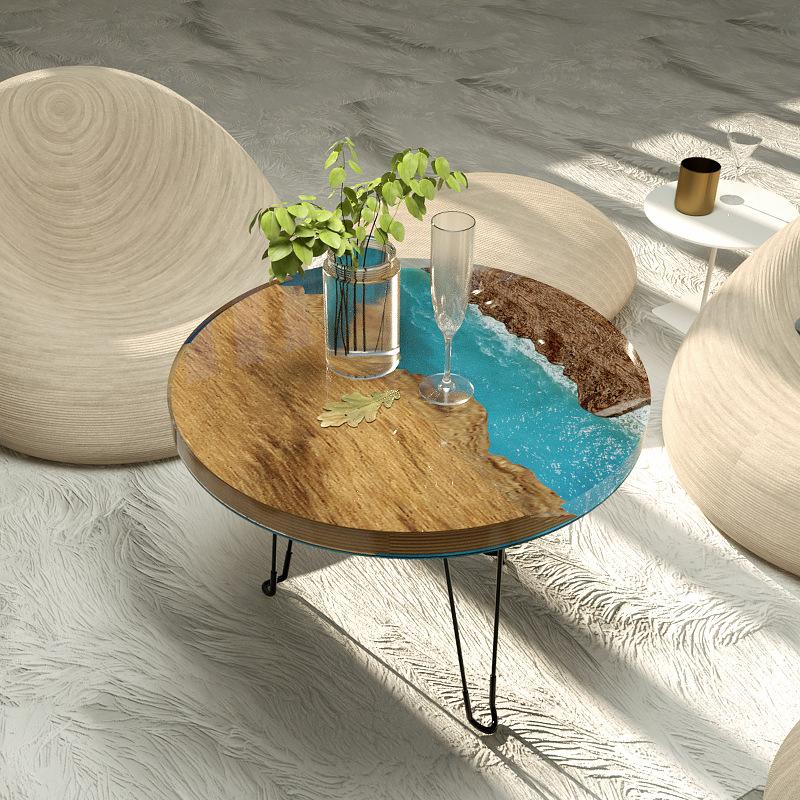 Large River Table Silicone Mold Irregular Round Rectangle Epoxy Resin Mirror Mould for Home Party Decor