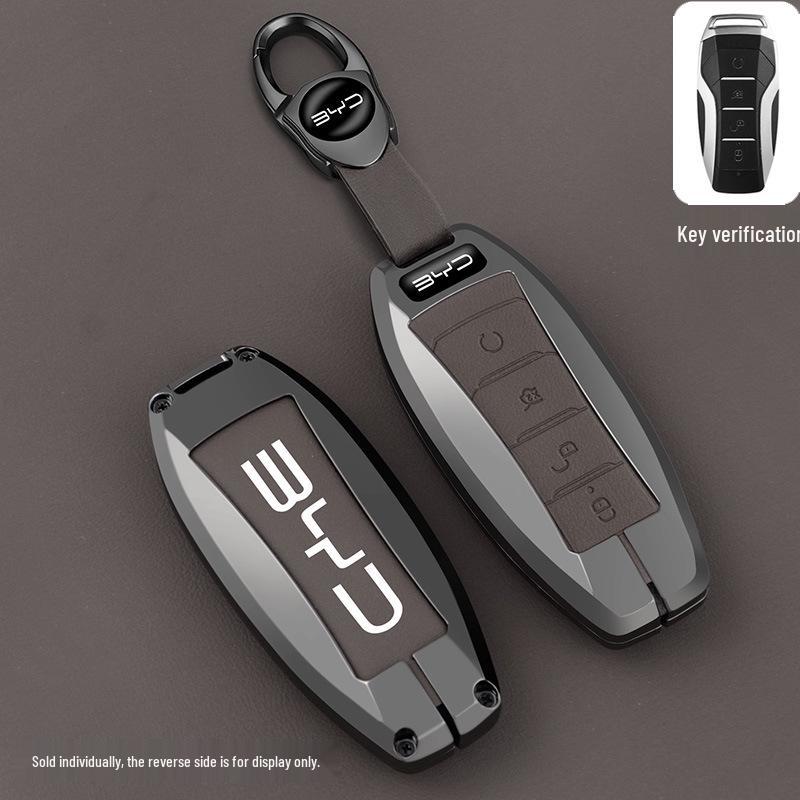 Чехол для ключа BYD Han: Металлический корпус для Han DMI, Han EV, Qin, Yuan, Song PLUS, Tang