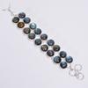 Fantastic Top Grade Qualite 100% Natural Labradorite Round Shape Ethnic Style Handmade Jewelry 925 Steling Silver Bracelet 6-8" WSJ-4618