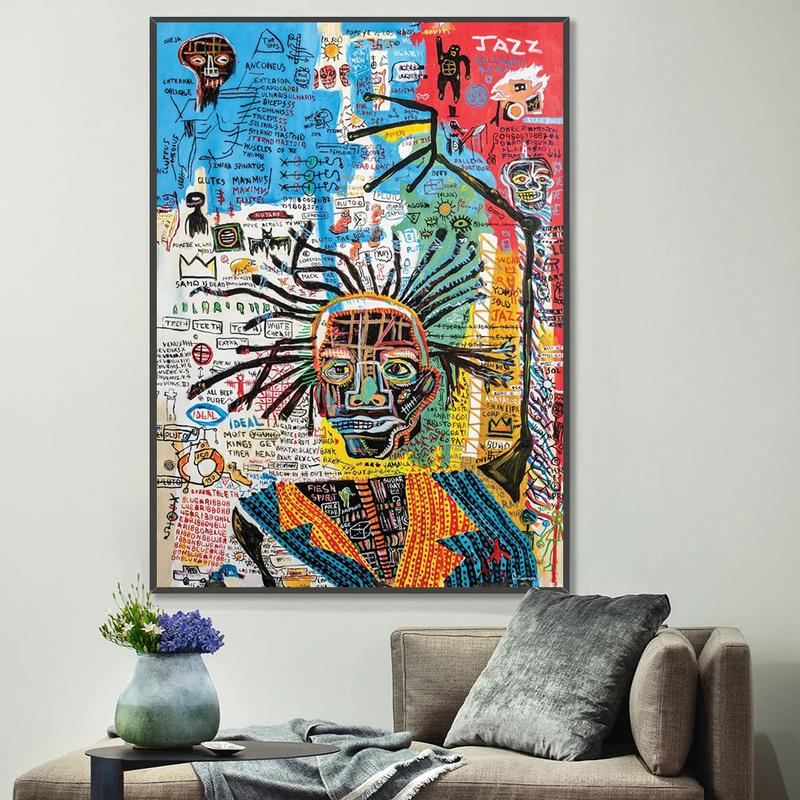 Абстрактное уличное граффити, художественная картина на холсте, поп-портрет, художественные постеры и принт, настенная художественная картина для гостиной, украшения дома