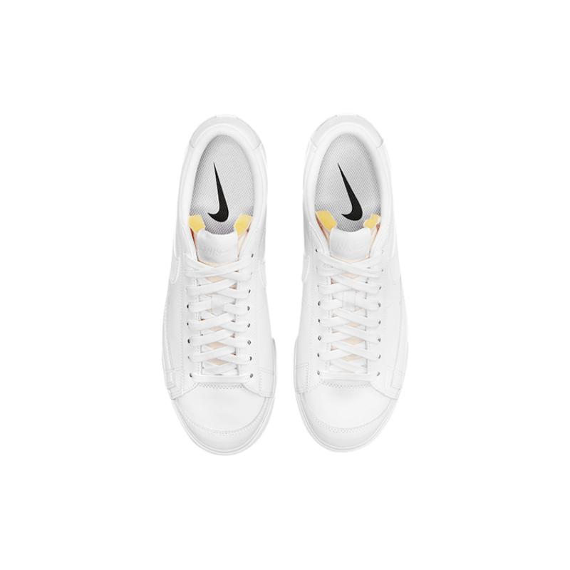 Nike Blazer Low Platform Triple White Women's Sneakers Skateboard Shoes DJ0292-100