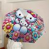 1pc Hello Kitty Floral Frame Umbrella with Plastic Handle,Suitable for All Seasons Home Travel Outdoor UmbrellaSanlio534