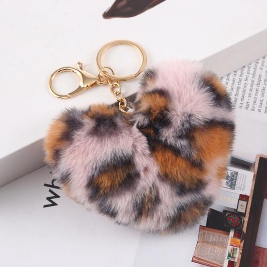 Plush Love Heart Keychain Soft Fluffy Lightweight Girls Car Key Ring Holder Handbag Backpack Decoration Pendant Birthday Gift