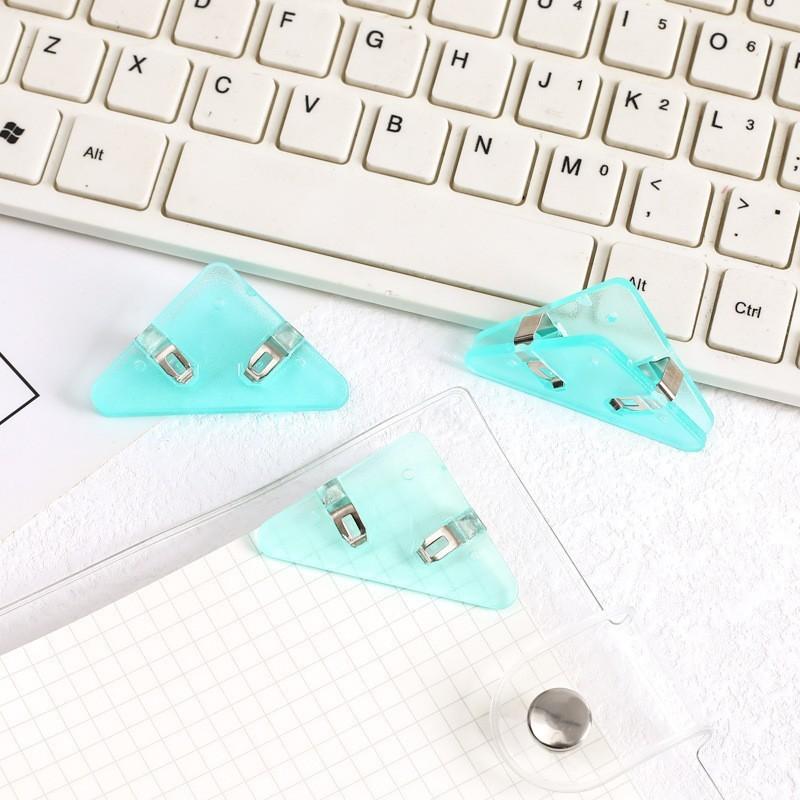 1/5/10/20 шт. Многофункциональный офисный треугольный зажим для книг - Пластиковый органайзер для папок, предотвращающий скатывание