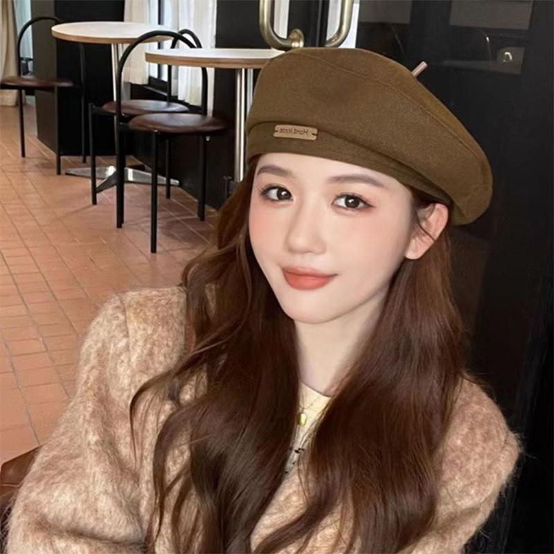 Хлопковые женские береты зимние шапки винтажная французская клетчатая военная кепка шляпа художника осень-зима уличный восьмиугольный берет кепки