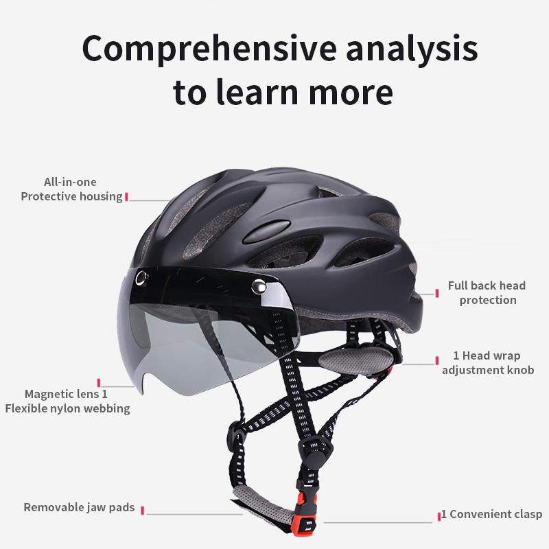 Roselle White PC+EPS Lightweight Adjustable Bicycle Helmet with Removable Sun Visor for Adult Outdoor Bike Riding Protection