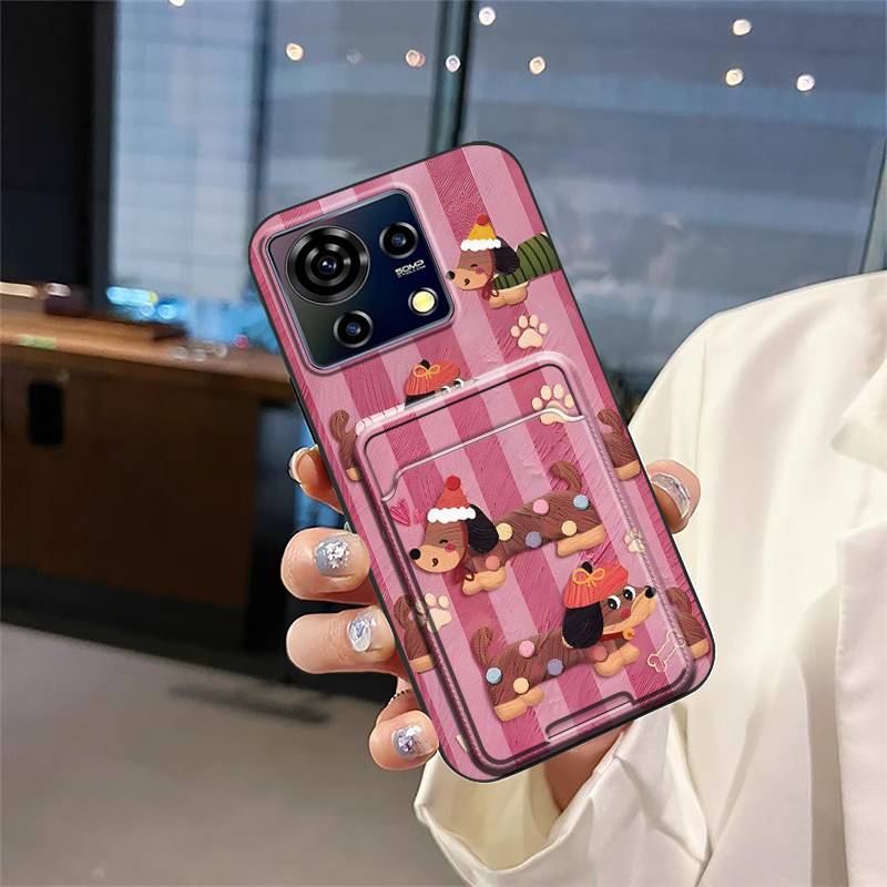 Чехол для телефона из ТПУ со слотом для карты для ZTE Blade V50 Vita, водонепроницаемый, защитный, модный дизайн, мультяшный, милый, противоударный, мягкий чехол