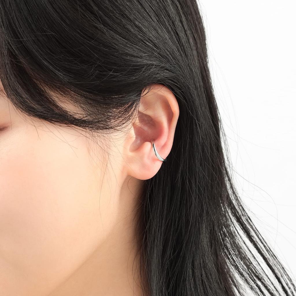 ESTELLE Silver Rhodium-Plated Ear Cuff (Single) 0777-0009-0000-0000