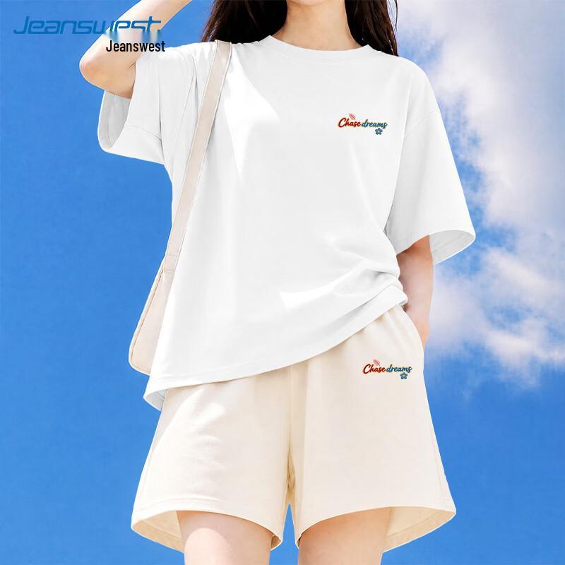Jeanswest Women's Pure Cotton T-Shirt & Cropped Pants Set