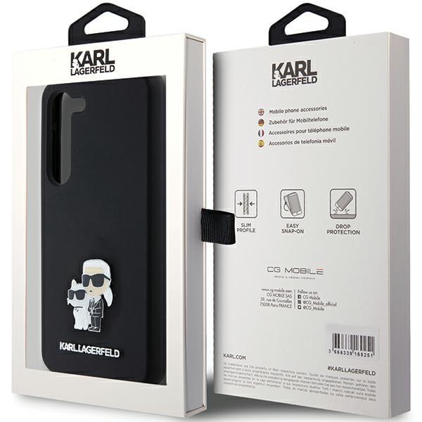 Etui do Samsung Galaxy S24 Karl Lagerfeld Karl&Choupette Metal Pin Czarny