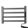 4 Bars Towel Warmer Rack Smart Touch Control Wall Mounted Towel Heater Rack for Bathroom Gray Right Line 45x35cm EU Plug 220V