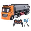 RC Oil Tanker Trailer Toy 9CH Musical Alloy Educational Открывающаяся дверь Дистанционное управление Грузовик Топливо
