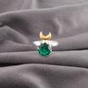 Хромовый диопсид Драгоценный камень 925 Стерлинговое серебро Ювелирные изделия Ручной работы Праздничное кольцо RR-58-12