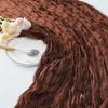 Linen-Style Crinkled Table Runner Dining Decor European Vintage Design Solid Color 90x180cm/90x300cm