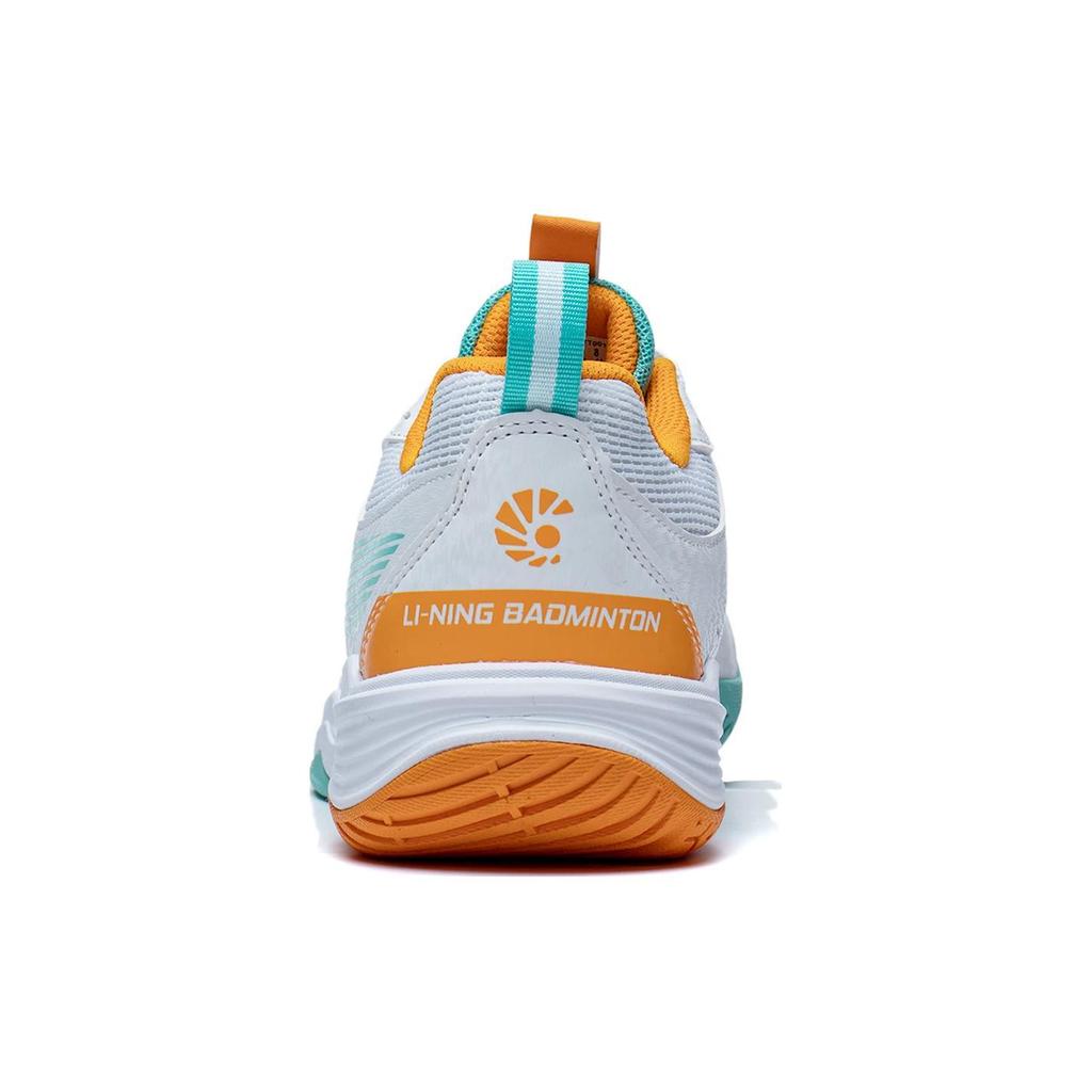 Кроссовки для бадминтона Li Ning Ace Унисекс Низкие Белый/Зеленый/Оранжевый AYTT001-2