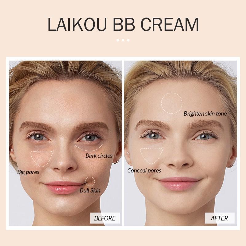 LAIKOU Водостойкий BB-крем, консилер с полным покрытием, стойкий макияж, 30 мл [без жестокости]