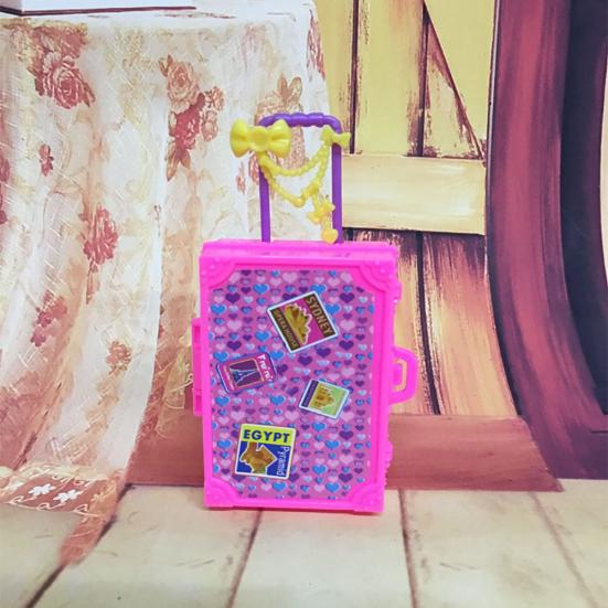 Пластиковая дорожная коробка для кукол DIY, детская мебель для девочек, ролевые игры, игрушки