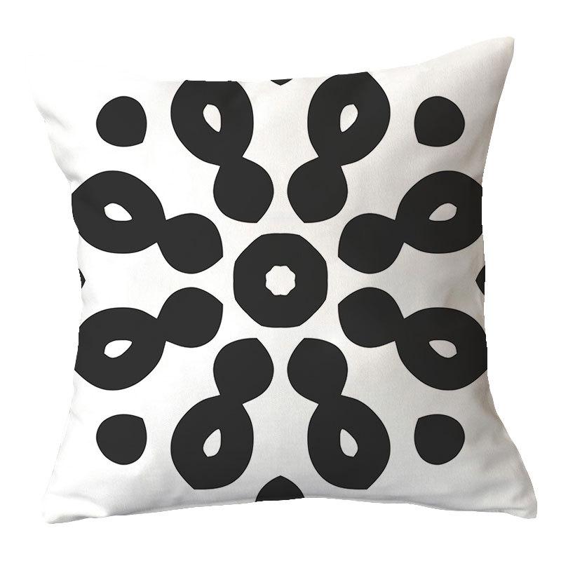 Simple New Square Geometric Plush Pillowcase Home Fabric Sofa Pillow Cushion Cover