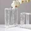 Простая современная акриловая прозрачная ваза для гостиной, офиса, цветочная композиция, гидропонная ваза, поделки, украшения, подарки