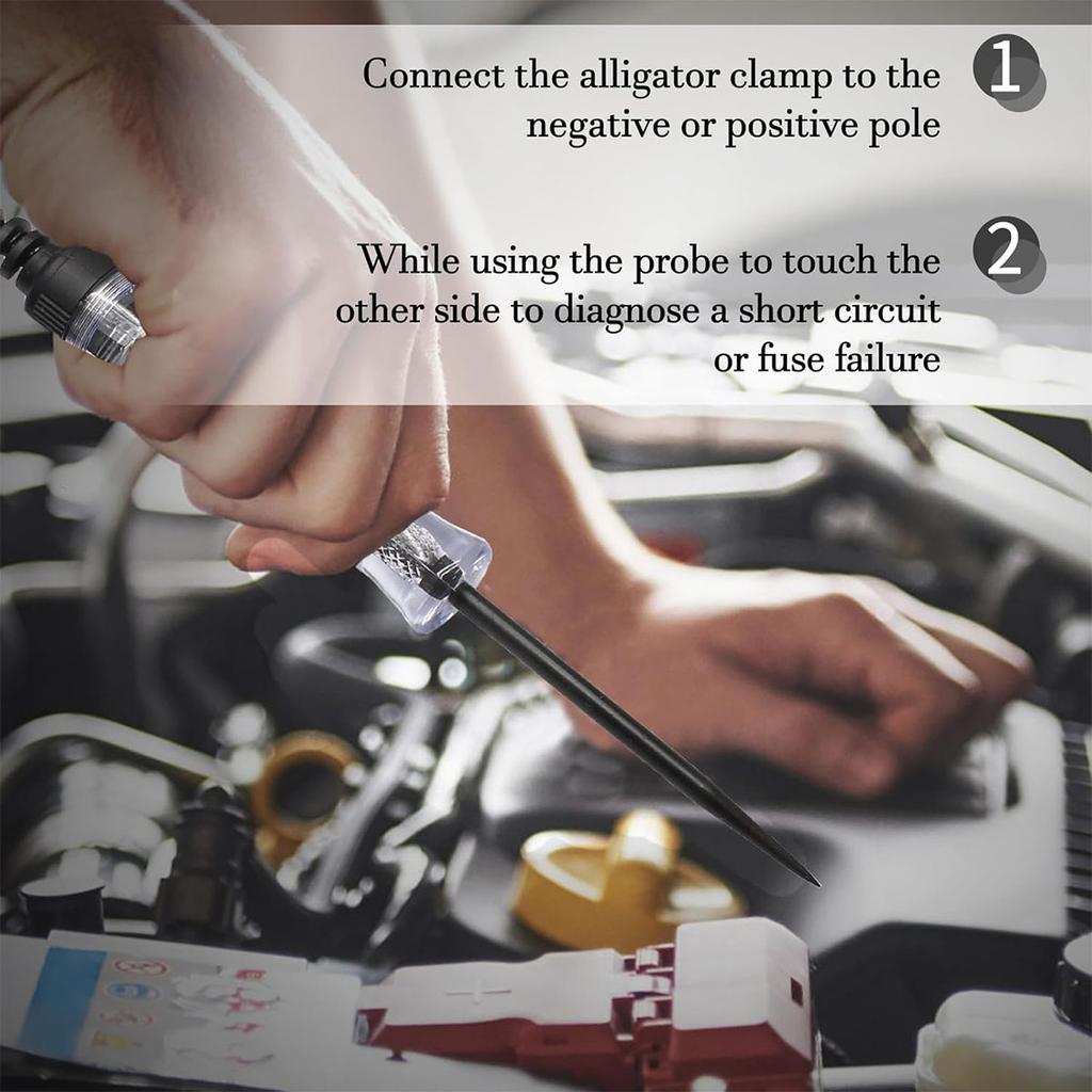 Test Light Automotive, Auto Car Truck Voltage Circuit Tester 6V-24V Tester with Digital Display Wire Vehicle Volt Probe Pen