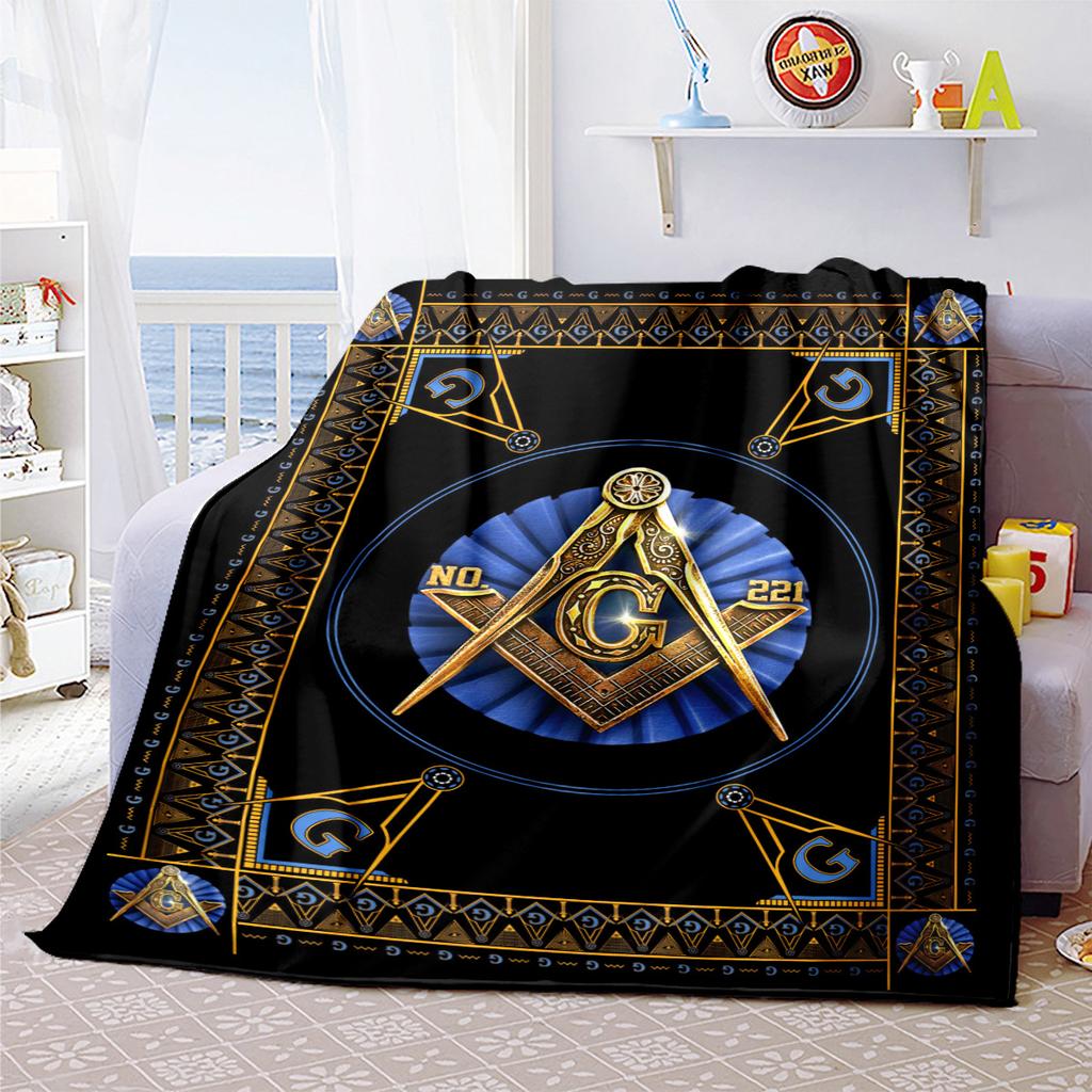 1PC Freemason Home Suitable All Seasons Soft Comfortable Blanket Sofa Office Travel Home Use Great Gift Idea
