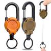 Retractable Heavy Duty Pull Reel Carabiner Key Chains Outdoor Buckle Rope Key Keychain Str Z1C4