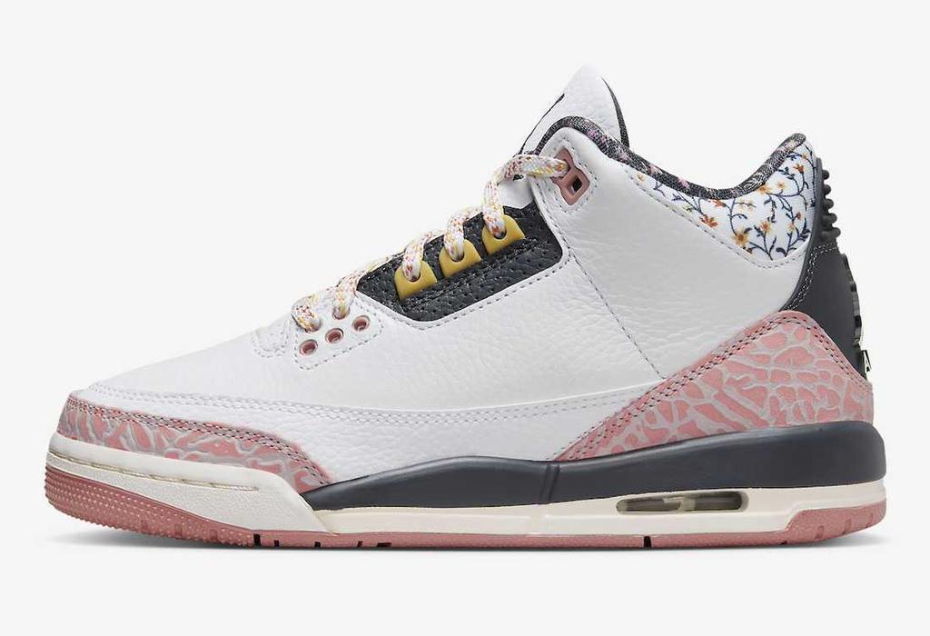 441140-100 Nike GS Air Jordan 3 Retro Белый Розовый Черный