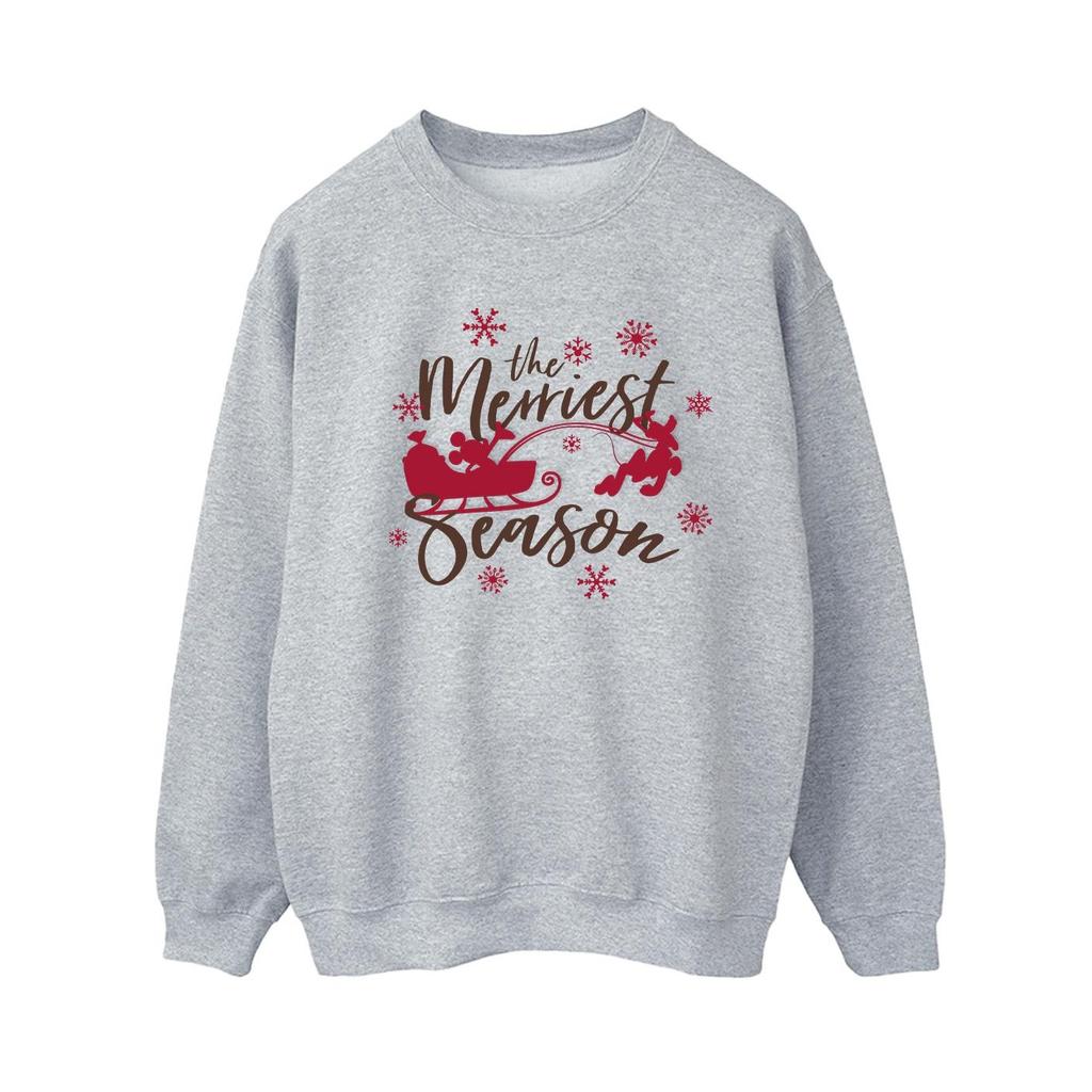 Disney Womens/Ladies Mickey Mouse Sleigh Sweatshirt