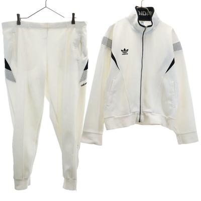 Adidas 80-е Винтаж производства Descente трикотажная куртка Костюм O Белый Мужской Б/у