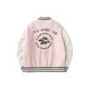 Anta Life Series Letter Splicing однобортная теплая бейсбольная куртка с длинным рукавом женские куртки бежево-розовые 162418762-2