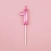 1pc Birthday Cake Topper Candles Blue Pink Birthday Digital Candle Memorial Day Party Cake Decor For Girl Boys Cake Accessories