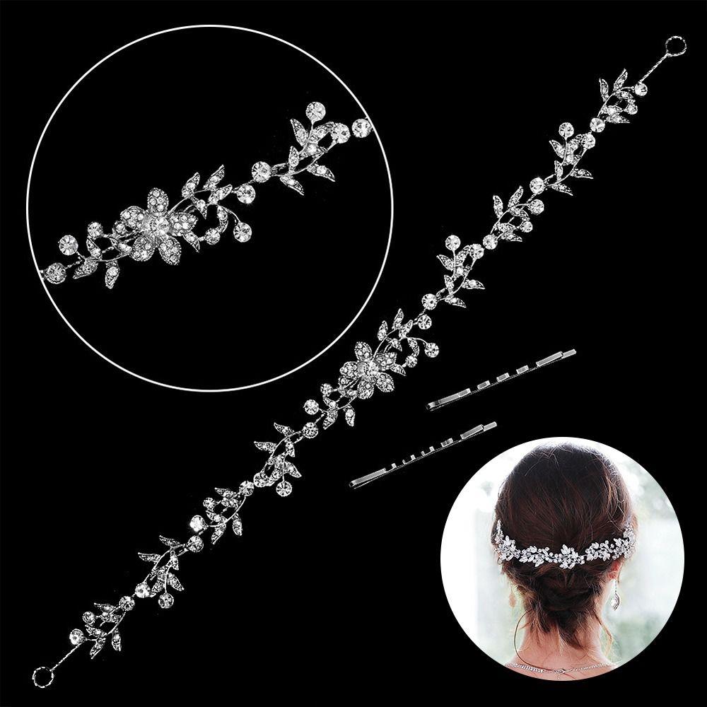 Головной убор Головной убор Свадебный Цветок Повязка для волос Украшение для волос Цветок из стразов Повязка на голову Свадебная повязка на голову