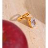 Eetit Bling Cubic Zirconia Rectangle Golden Ring High Quality Stainless Steel Tarnish Resistant Premium Jewelry Recommend
