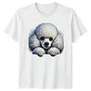 Cute White Poodle Dog Puppy TShirt Poodle Dog Lover Gift For Him And Her