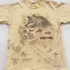 Винтажная футболка 90-х НАТИВНЫЙ АМЕРИКАНСКИЙ ВОЛК ПЕТРОГЛИФ РАЗМЕР M искусство буйвол природа