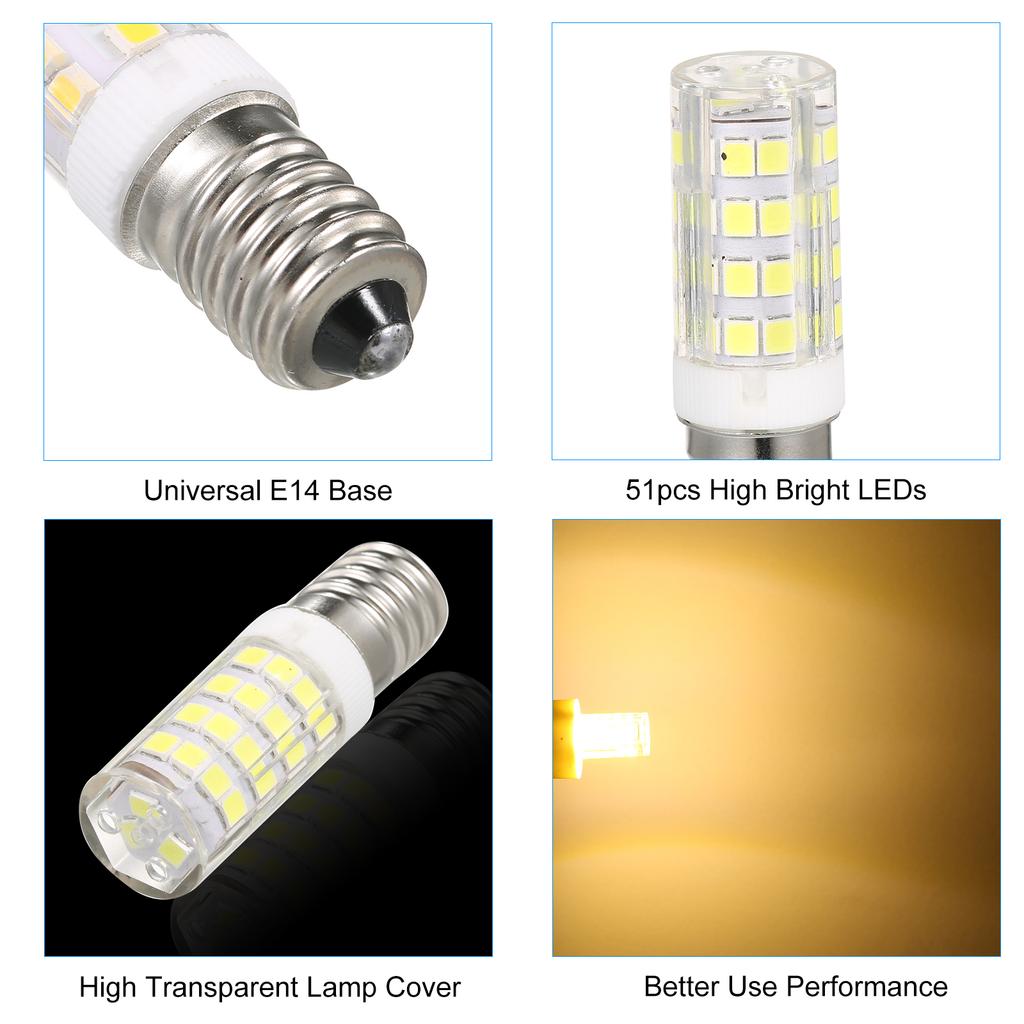 E14 Mini LEDs Light Bulbs Home Use 5W Energy-Saving Lamp Bulbs for Refrigerator Microwave Oven Ranges Hood