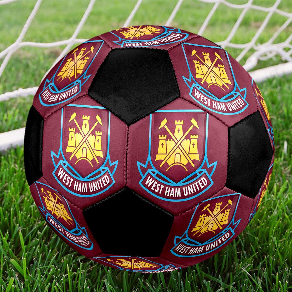 Футбольный мяч West Ham Размер 5 Цветной Машинная строчка ПВХ Готов к соревнованиям Прочный Высокий отскок