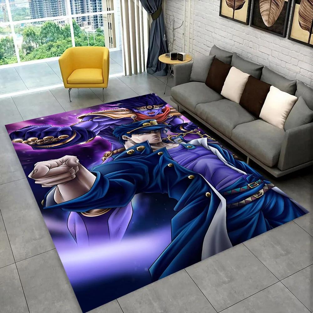 3D Мультяшный Ковер-Коврик по Мотивам Аниме 'JoJo's Bizarre Adventure' для Гостиной, Спальни, Дома, Декора Дивана, Детский Нескользящий Коврик для Игр