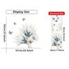 Watercolor Blue Flowers and Butterfly Wall Stickers for Living Room Bedroom Wall Decals Wardrobe Stickers PVC Removable Poster