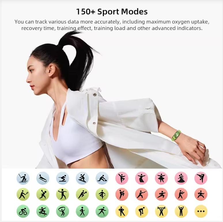 Глобальная версия Xiaomi Smart Band 10 Спортивный браслет 1,72" AMOLED Кислород в крови Фитнес-трекер 21 день работы от батареи 5ATM Mi Умные часы