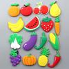 Fridge Magnets 3D Paster Cartoon Kids Gifts Blackboard Home Decoration Vegetables Fruits Decoration Food Sticker  Jewelry Accessory