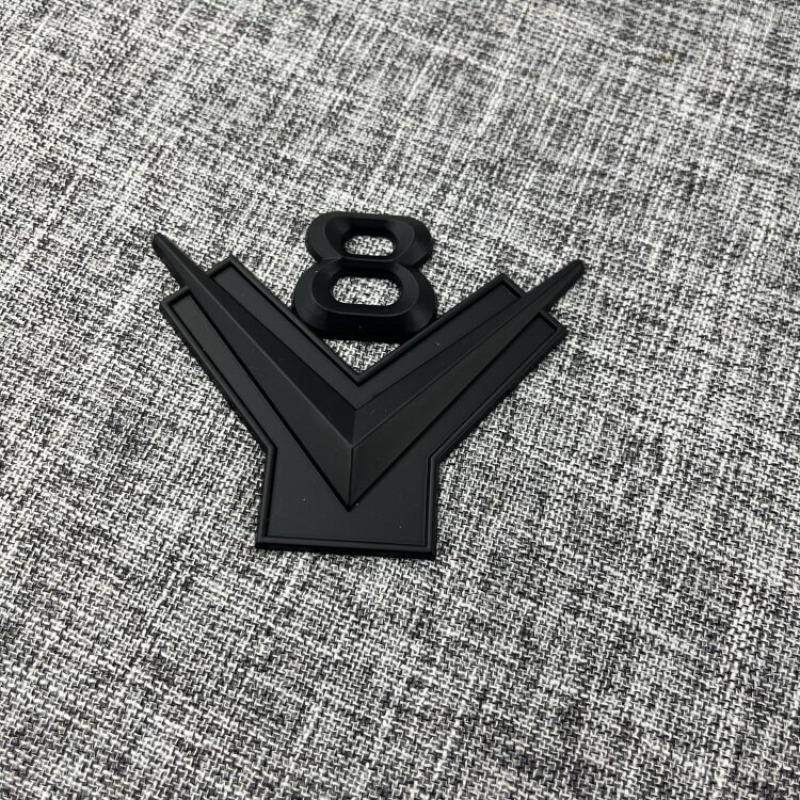 Suitable for car modification 3D three-dimensional car logo new V8 car sticker body sticker metal rear label label decoration