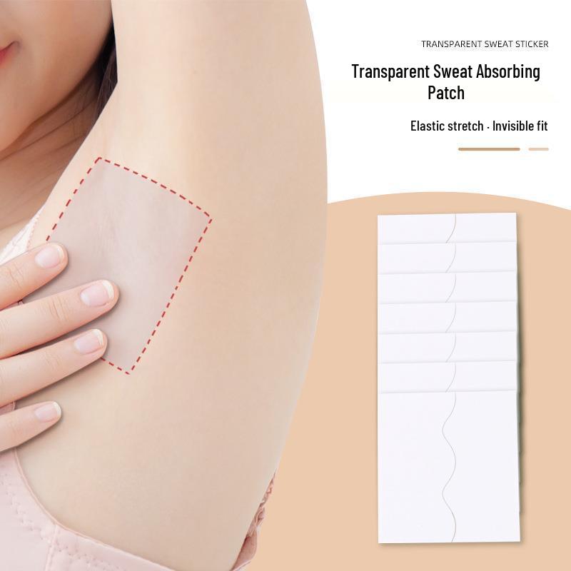Pack of 20 Invisible Seamless Transparent Sweat-Absorbing Armpit Stickers - Thin, Disposable, and Ideal for Summer