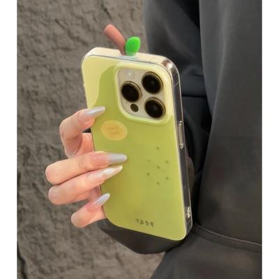 Iphone16pro Креативный чехол для телефона «Большая груша» 15 Все включено Новый защитный чехол IMD «Яблочный лист» 14 для женщин