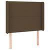 VidaXL Headboard with Ears Dark Brown 93x16x118-128 Cm Fabric3119425