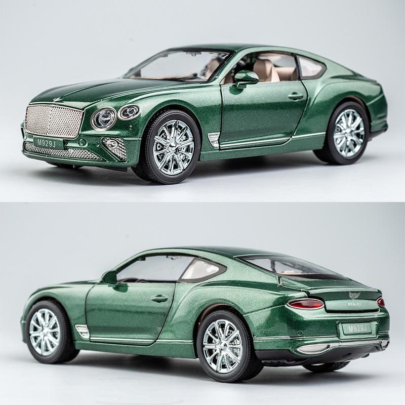 Масштаб 1/24 Bentley Continental GT, литая под давлением модель автомобиля, игрушечный автомобиль с откатным механизмом, звуком и светом для детей, коллекция подарков для мальчиков и девочек