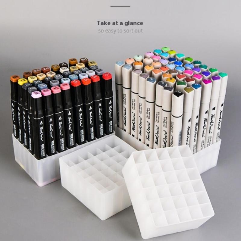 1/3Pcs 24/36/48 Slots Large-Capacity Marker Pen Holder Brush Pen Storage Rack Multifunctional Make-Up Brush Stand