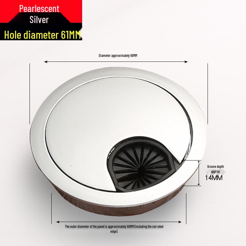 Zinc Alloy Desk Cable Hole Cover