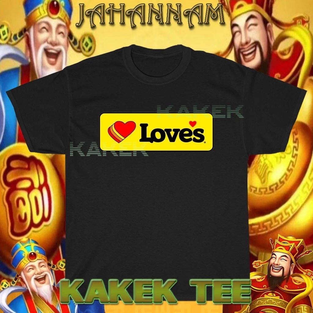 Новая футболка Логотип магазинов Love's Американская футболка Смешная Размеры от S до 5XL